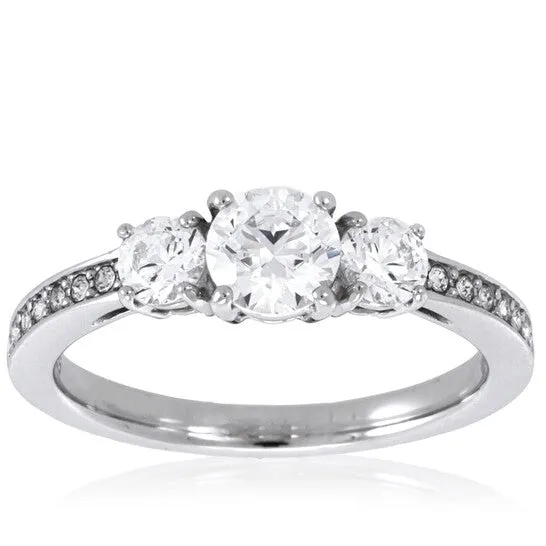 Original Swarovski SilverTone Round Cut Attract Trilogy Ring Size 52 JMS always Rings