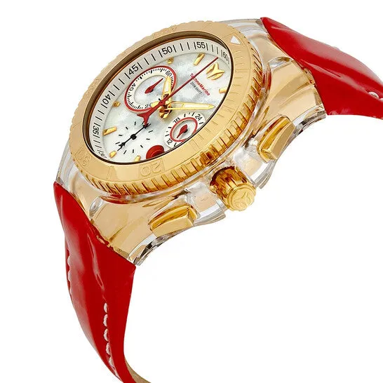 Original Technomarine Cruise Valentine Chronograph Quartz White Mother of Pearl Dial Ladies Watch TM117003 JMS always Watches