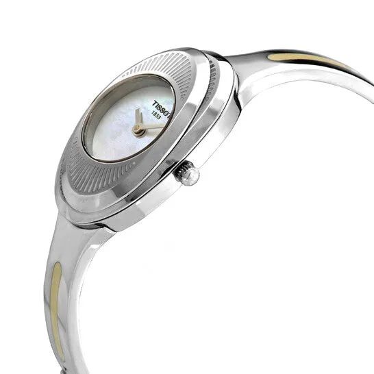 Original Tissot TLady Flower Quartz Blue Mother of Pearl Dial Ladies Watch T03108580 JMS always Watches