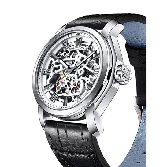 Original Waldhoff Republic II Silvertone Dial Mens Watch Republic II Diamond Silver JMS always Rings