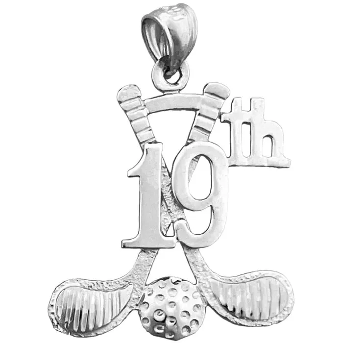 PreStyled Sets 14K Gold 19th Hole Golf Pendant Goldia