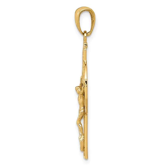 PreStyled Sets 14k Yellow Gold Polished Celtic Crucifix Pendant Goldia