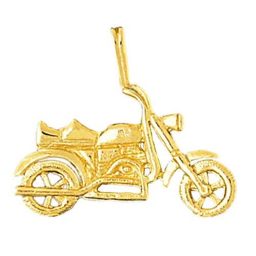 PreStyled Sets Goldia 14K Gold 30MM Motorcycle Pendant