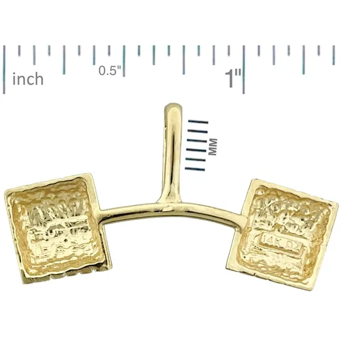PreStyled Sets Goldia 14K Gold Curved Barbell Pendant
