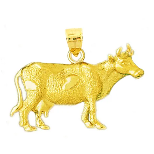 PreStyled Sets Goldia 14K Gold Dairy Cow Pendant