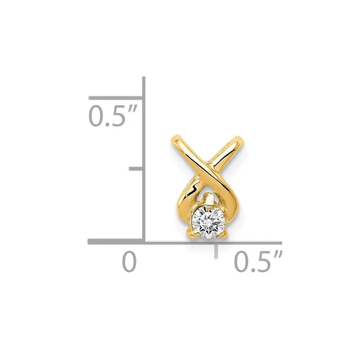 PreStyled Sets Goldia 14K Yellow Gold 29mm A Real Diamond Chain Slide