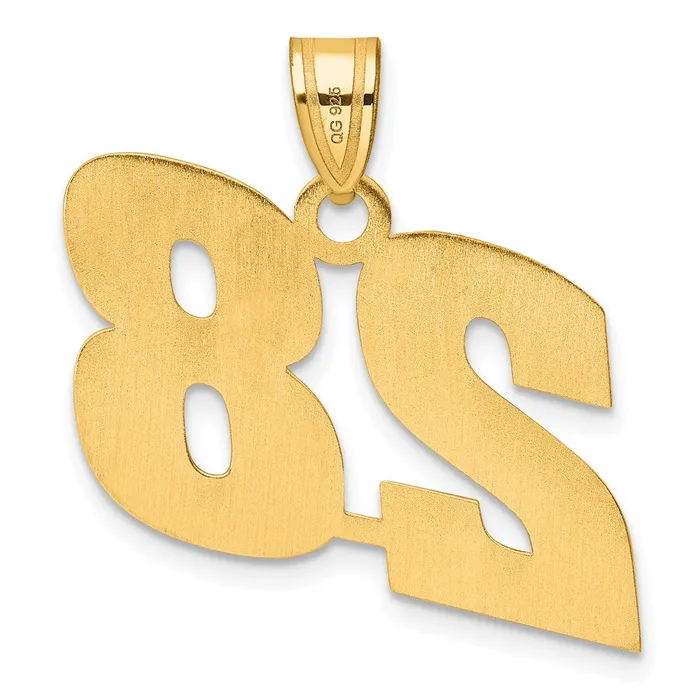 PreStyled Sets Goldia 14k Yellow Gold Polished Block Number 28 Pendant