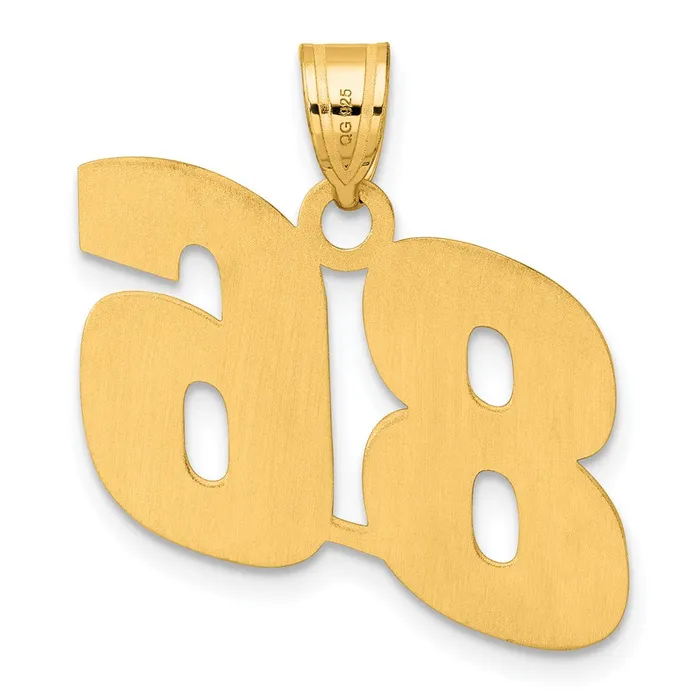 PreStyled Sets Goldia 14k Yellow Gold Polished Block Number 86 Pendant