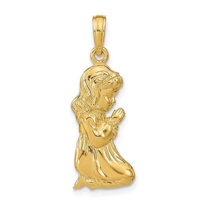 PreStyled Sets Goldia 14k Yellow Gold Praying Girl Pendant