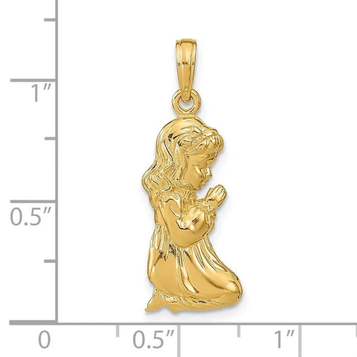 PreStyled Sets Goldia 14k Yellow Gold Praying Girl Pendant
