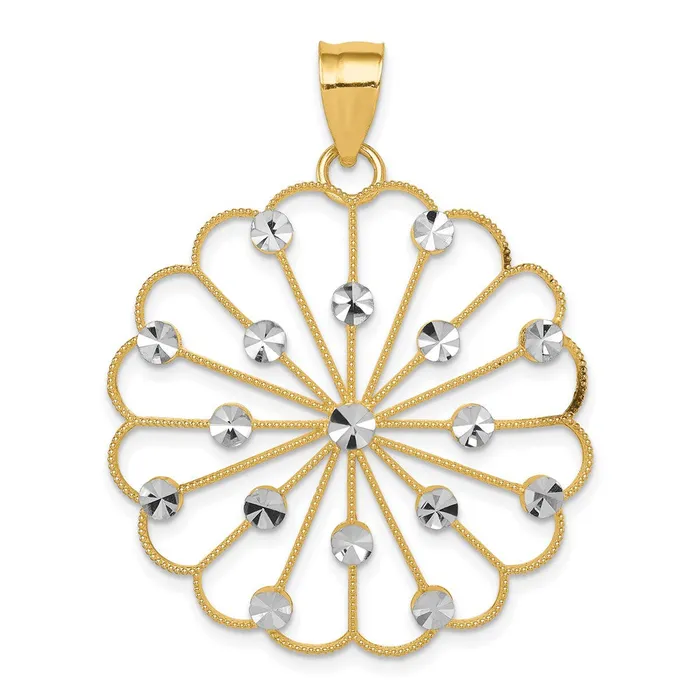 PreStyled Sets Goldia 14k Yellow Rhodium Gold Rhodium Fancy Pendant