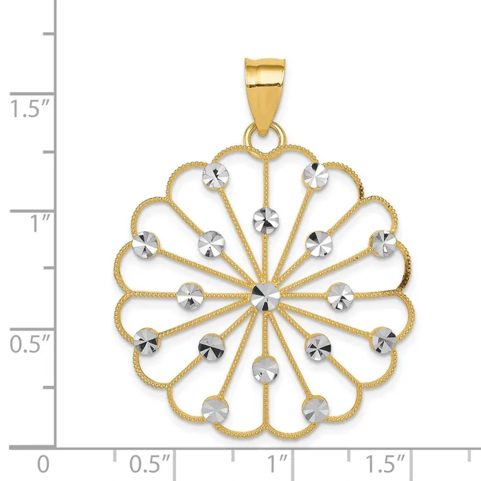 PreStyled Sets Goldia 14k Yellow Rhodium Gold Rhodium Fancy Pendant