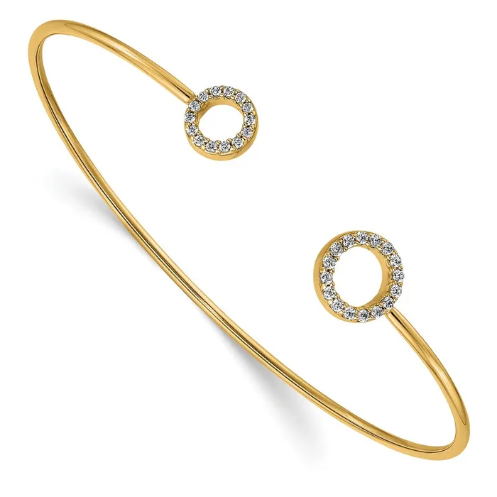 PreStyled Sets goldiaca 14k Yellow Gold Yellow Gold Natural Diamond Flexible Bangle