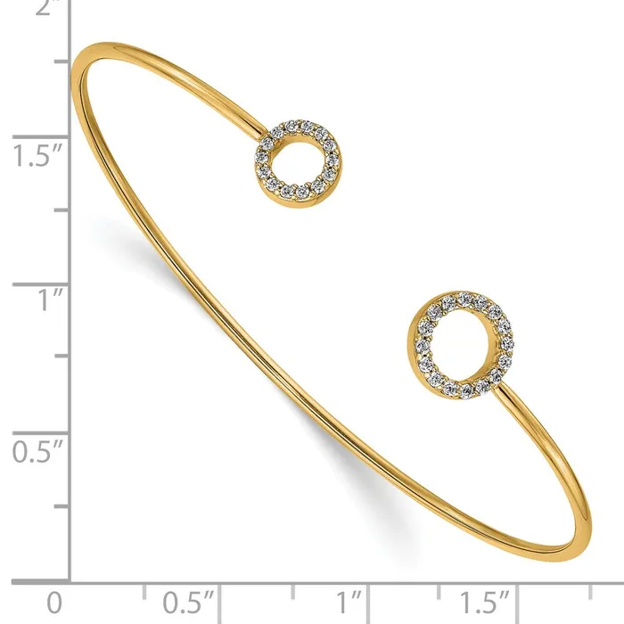 PreStyled Sets goldiaca 14k Yellow Gold Yellow Gold Natural Diamond Flexible Bangle