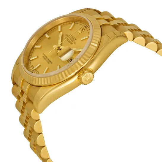 PreStyled Sets Original Rolex Oyster Perpetual Datejust 36 Champagne Dial 18K Yellow Gold Automatic Mens Watch 116238CSJ JMS always