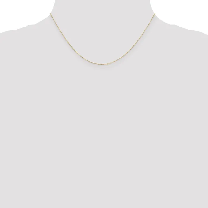 QGold Necklaces 14K Yellow Gold 16 inch Carded 42mm Curb with Spring Ring Clasp Chain Necklace