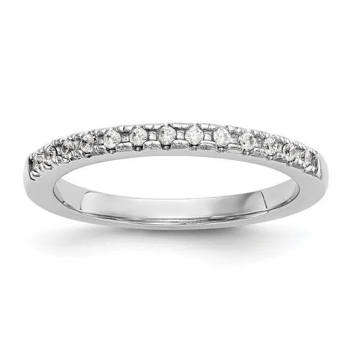 Rings 023ct CZ Solid Real 14k White Gold Wedding Wedding Band Ring Goldia