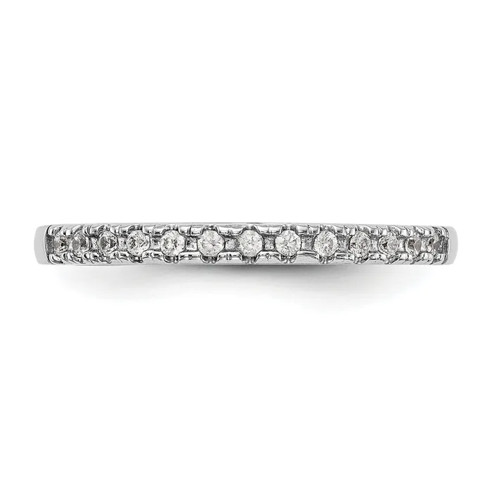 Rings 023ct CZ Solid Real 14k White Gold Wedding Wedding Band Ring Goldia