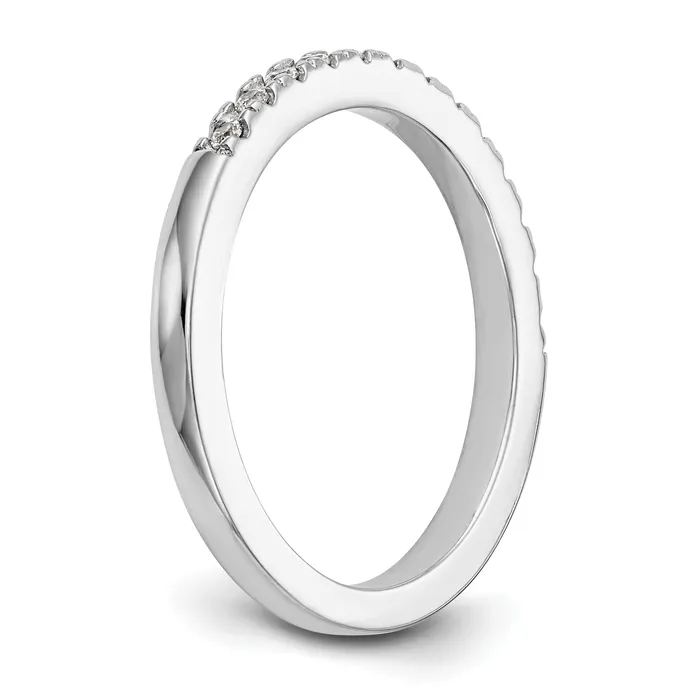 Rings 023ct CZ Solid Real 14k White Gold Wedding Wedding Band Ring Goldia