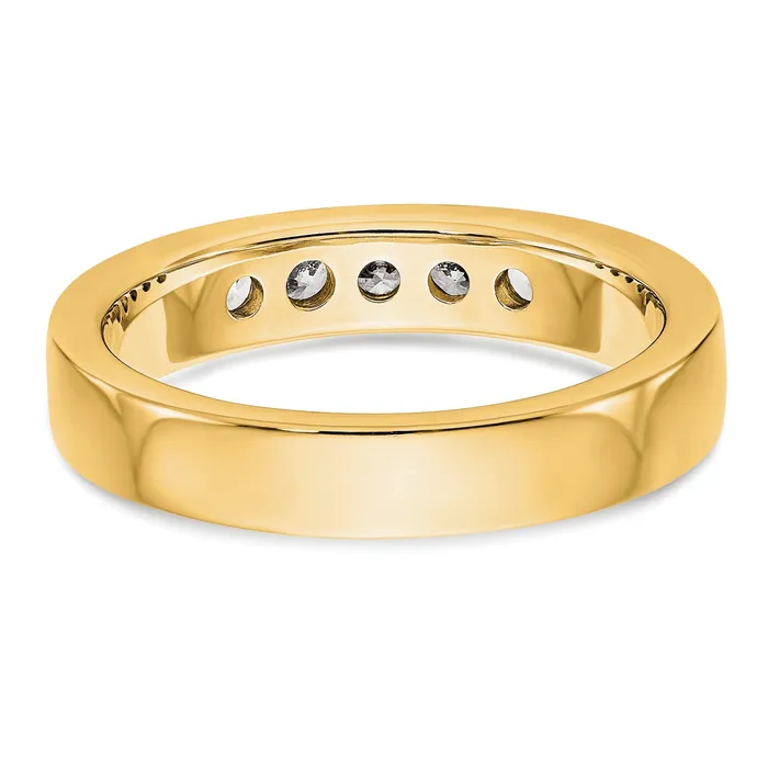 Rings 035ct CZ Solid Real 14K Yellow Gold 526mm Stone Channel Wedding Band Ring Goldia