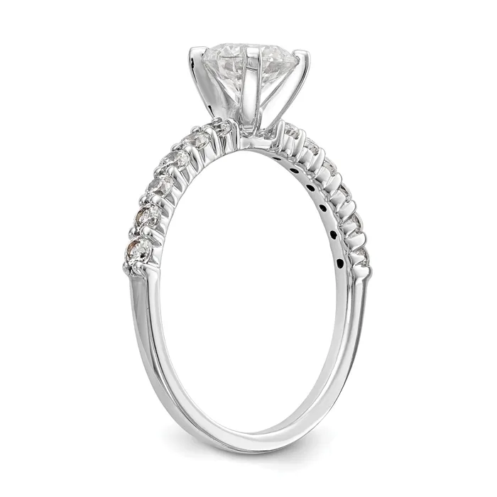 Rings 042ct CZ Solid Real 14K White Gold Peg Set Engagement Ring Goldia