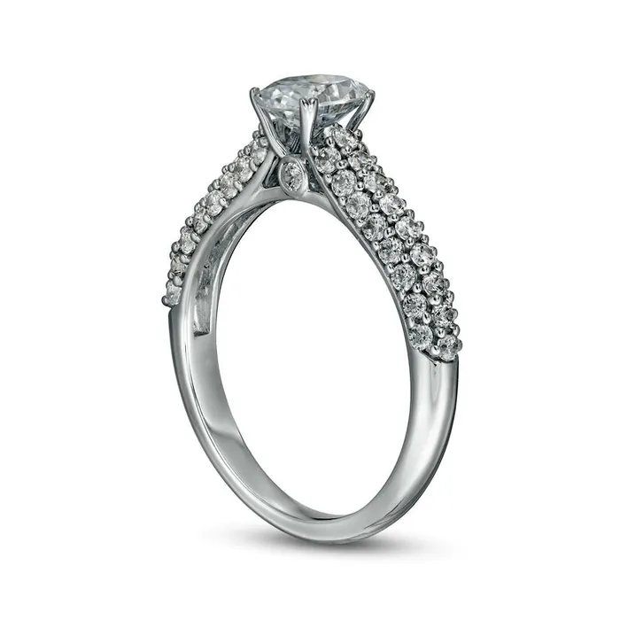 Rings 15 CT TW Certified Oval LabCreated Diamond Engagement Ring in Solid 14K White Gold FVS2 Goldia