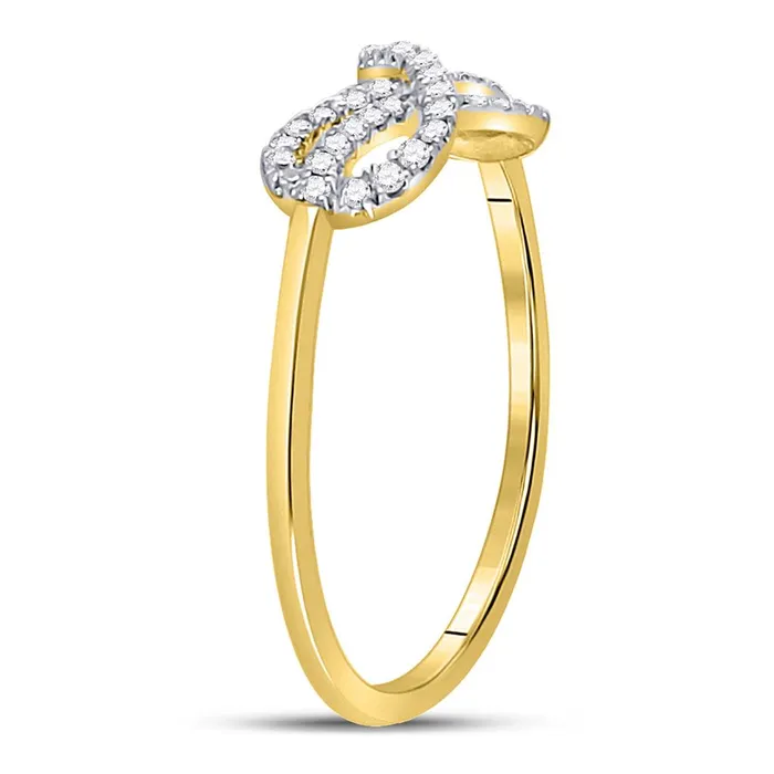 Rings 10k Yellow Gold Round Diamond Infinity Fashion Ring 16 Cttw gndatlanta