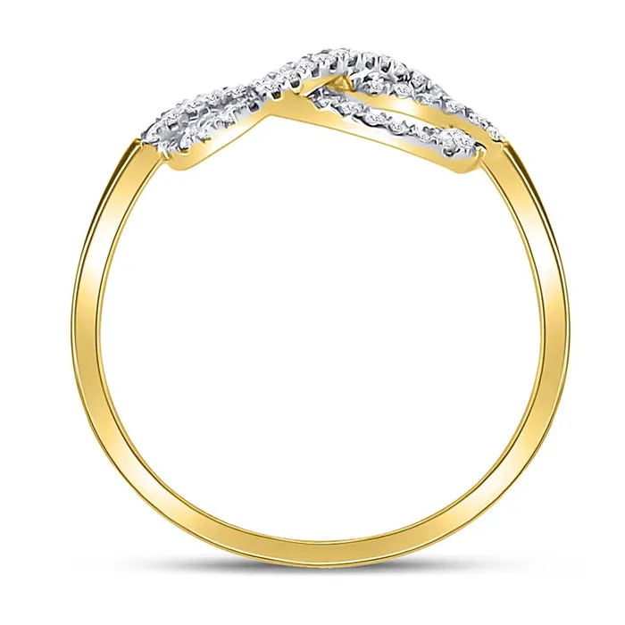 Rings 10k Yellow Gold Round Diamond Infinity Fashion Ring 16 Cttw gndatlanta