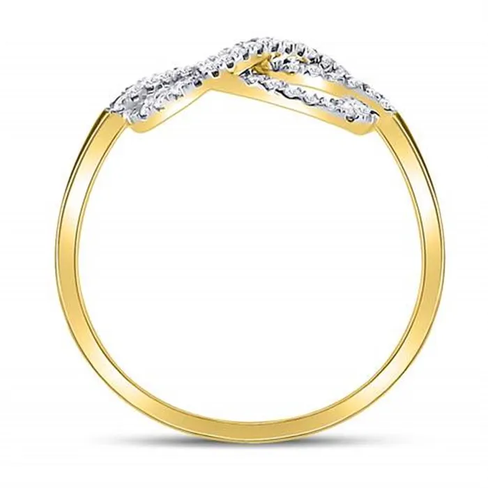 Rings 10k Yellow Gold Round Diamond Infinity Fashion Ring 16 Cttw gndatlanta