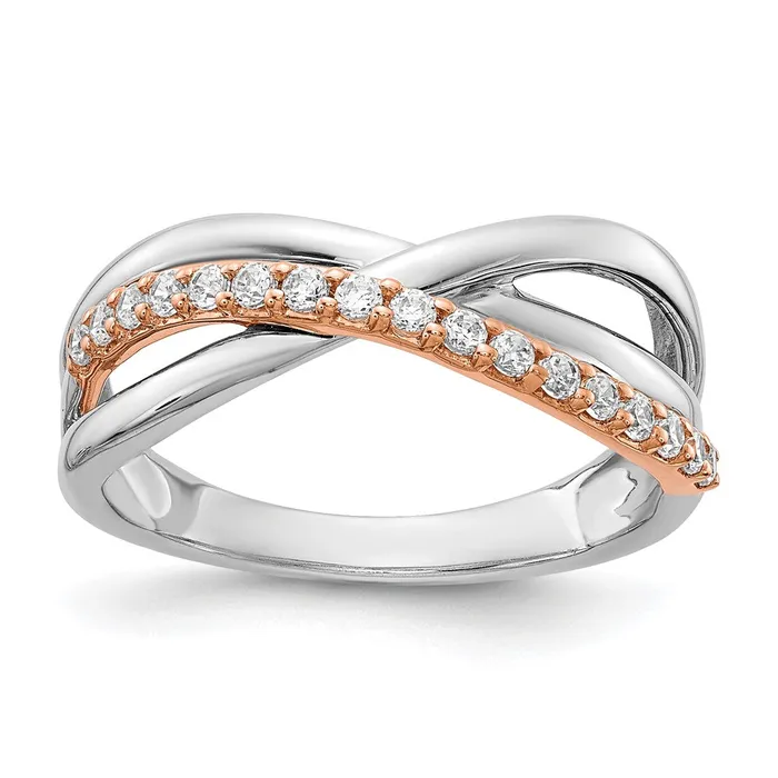 Rings 14k Rose White Gold Real Diamond Fancy Ring Goldiacom