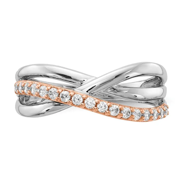 Rings 14k Rose White Gold Real Diamond Fancy Ring Goldiacom