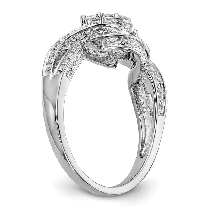 Rings 14K White Gold Complete Real Diamond Cluster Engagement Ring Goldiacom
