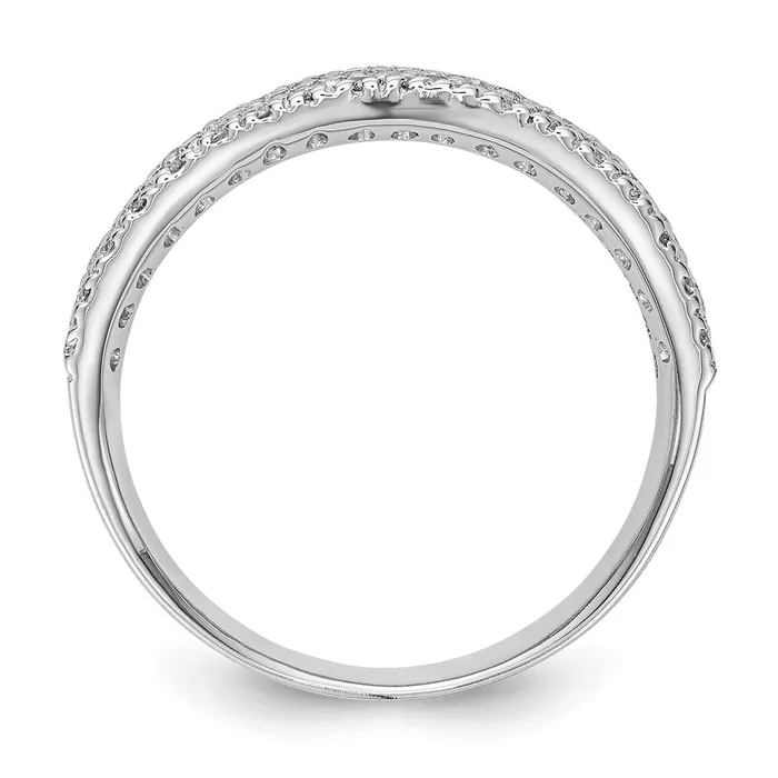 Rings 14k White Gold Micro Pave 58 carat Complete Diamond Band Goldia