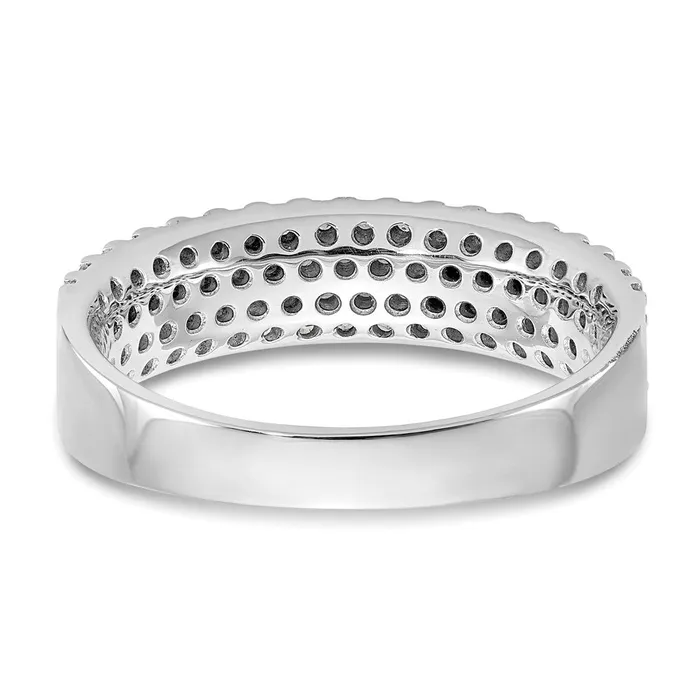 Rings 14k White Gold Micro Pave 58 carat Complete Diamond Band Goldia