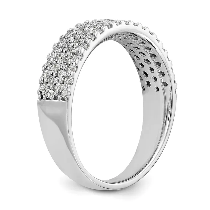 Rings 14k White Gold Micro Pave 58 carat Complete Diamond Band Goldia