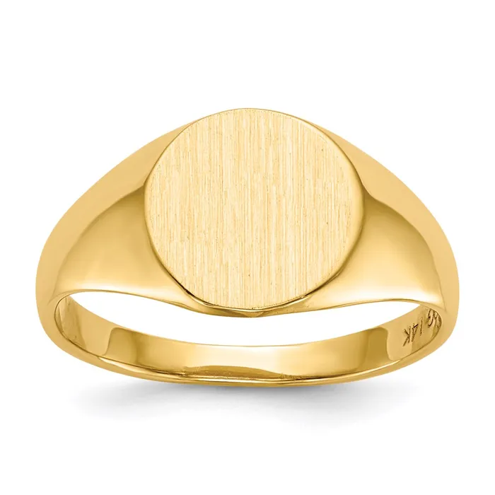 Rings 14K Yellow Gold 95x100mm Open Back Signet Ring Goldia
