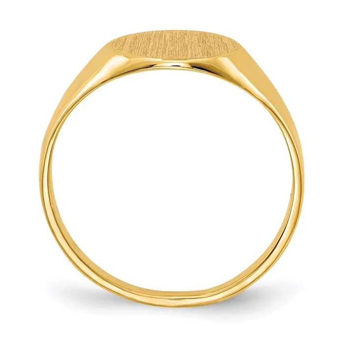 Rings 14K Yellow Gold 95x100mm Open Back Signet Ring Goldia