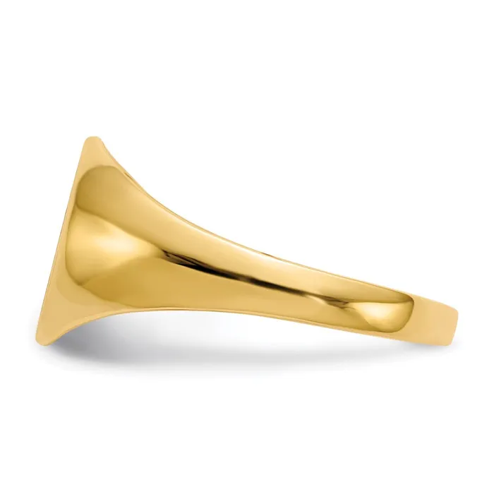 Rings 14K Yellow Gold 95x100mm Open Back Signet Ring Goldia