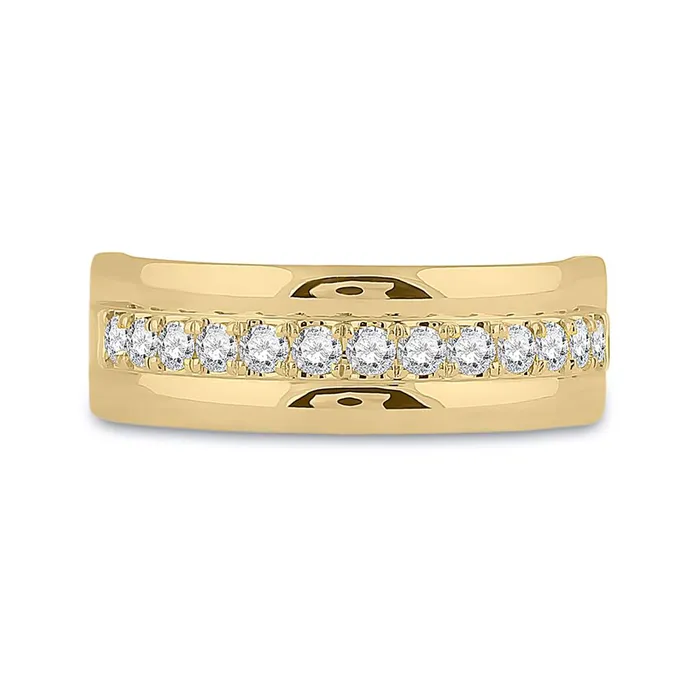 Rings 14k Yellow Gold Round Diamond Wedding Band Ring 12 Cttw gndatlanta
