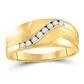 Rings gndatlanta 10k Yellow Gold Round Diamond Wedding Band Ring 14 Cttw