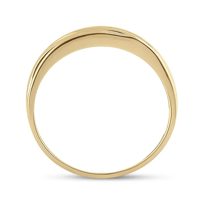 Rings gndatlanta 10k Yellow Gold Round Diamond Wedding Band Ring 14 Cttw