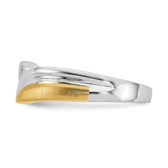 Rings Goldia 010ct CZ Solid Real 14k White Yellow Gold Mens Ring