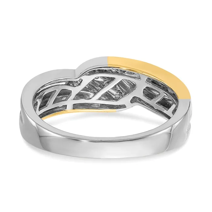 Rings Goldia 010ct CZ Solid Real 14k White Yellow Gold Mens Ring