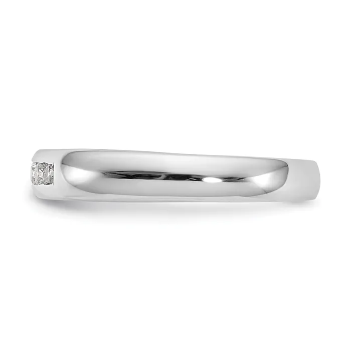 Rings Goldia 014ct CZ Solid Real 14K White Gold 5Stone Channel Wedding Band Ring