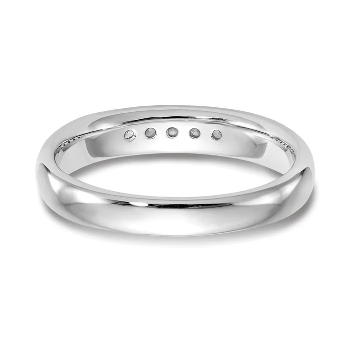 Rings Goldia 014ct CZ Solid Real 14K White Gold 5Stone Channel Wedding Band Ring