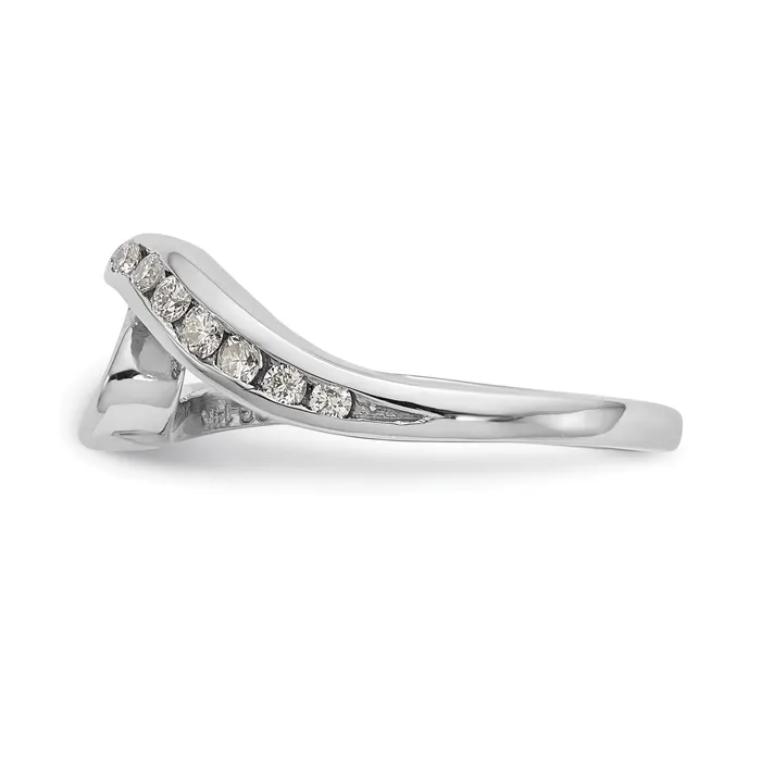 Rings Goldia 015ct CZ Solid Real 14K White Gold Peg Set Engagement Ring