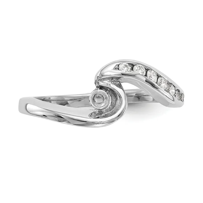 Rings Goldia 015ct CZ Solid Real 14K White Gold Peg Set Engagement Ring