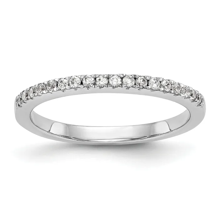 Rings Goldia 021ct CZ Solid Real 14K White Gold Wedding Wedding Band Ring