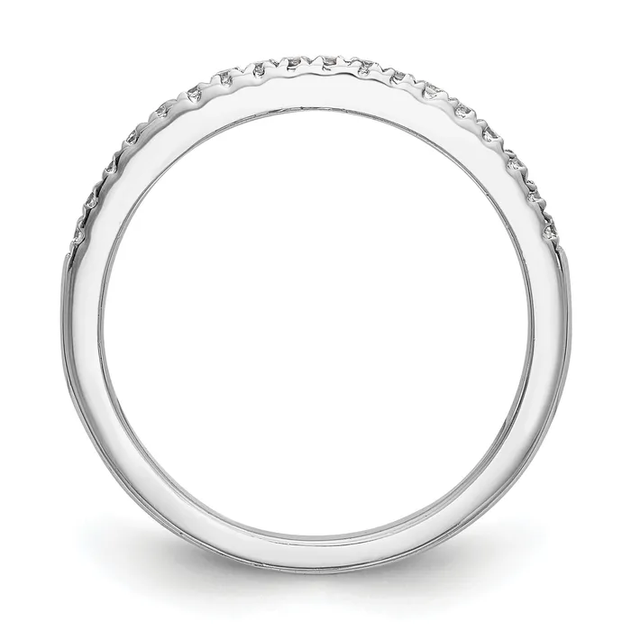 Rings Goldia 021ct CZ Solid Real 14K White Gold Wedding Wedding Band Ring