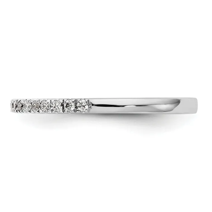 Rings Goldia 021ct CZ Solid Real 14K White Gold Wedding Wedding Band Ring